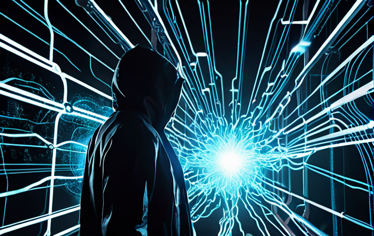 A digital storm of malicious code and abstract cyber threats, including AI-driven attacks and ransomware symbols, engulfs a vulnerable, glowing abstract representation of a modern European company. Below this chaos, a robust, luminous "emergency network" forms a strong, stable foundation, radiating resilience and order. The image contrasts the volatile digital danger with the quiet strength of preparation. Cinematic, high-contrast, futuristic, symbolizing protection.