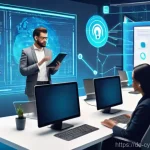 Home 15 사이버 공격 대응을 위한 위기 관리 계획 - **Prompt 1: Cybersecurity Awareness and Training**
A vibrant and professional image capturing a ...