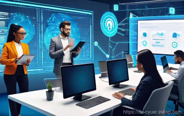 사이버 공격 대응을 위한 위기 관리 계획 - **Prompt 1: Cybersecurity Awareness and Training**
    A vibrant and professional image capturing a ...