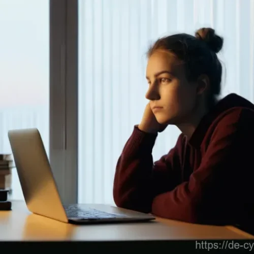 Home 26 사이버 공격의 심리적 영향과 대응 방법 - **Prompt 1: The Weight of Digital Vulnerability**
A realistic, cinematic photograph depicting an...