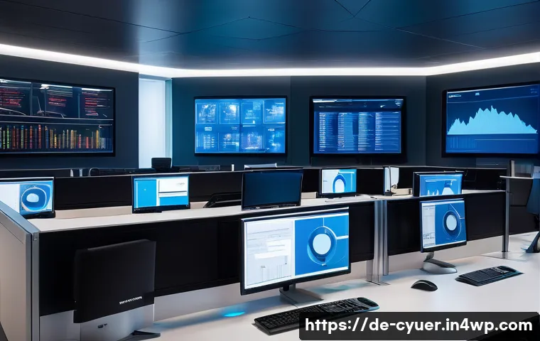 사이버 공격 예측을 위한 데이터 분석 기법 - A modern corporate cybersecurity operations center in Germany, featuring a diverse team of IT profes...