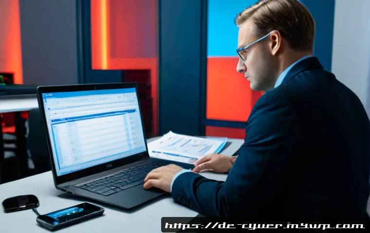 사이버 공격 대응 시 필수 체크리스트 - Photorealistic German cybersecurity incident response scene, calm IT manager in a modern Berlin offi...